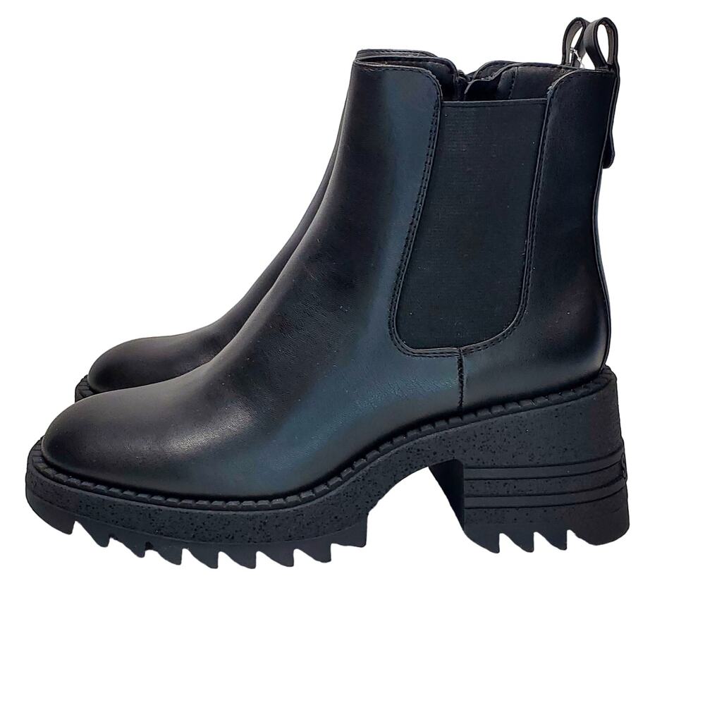 Sam & Libby Women's Julia Chelsea Bootie Black Platform Grunge Punk Emo Punkcore